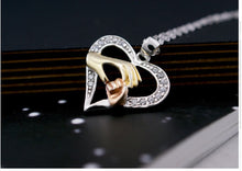 Bijouterie Silver Hand for Mom and Baby Heart Pendants Pingente Necklaces &