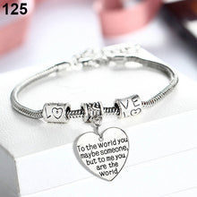 Family Mother Mom Son Daughter Grandmother Bangle Bracelet Charm Chic Jewel