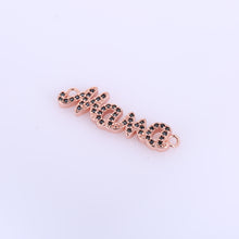 2017 New Fashion Copper Accessories Inlaid Black Zircon Rhinestone Mama Let
