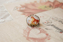 Mom Deer and Baby Deer Printed Pin Brooch Mother Love Animal Brooches Gifts