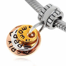 925 Sterling Silver Happy Family Charm Mom Dad Kids Pendant 3 Colors Beads