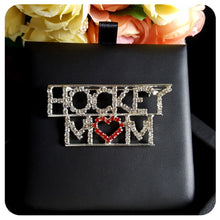 Crystal Letter Pins "Hockey Mom " Words Brooches as the Fantastic Gift to M