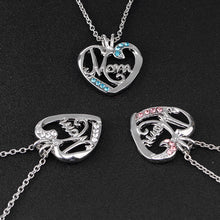 monogram mom necklaces women Mother's Day Best Gift Necklace white blue pin