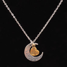 Fashion Necklace,Moon Heart Mom uncle aunt brother dad daughter grandpa sis