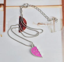 3 Pcs/set Creative Engraved "Big Sis MOM Lil Sis" Love Heart Pendant Neckla