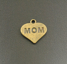 10pcs/lot Vintage Silver/bronze/gold Heart Mom Charms Bracelet Necklace Jew