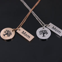 2016 Mother's Day Gift Rose Gold Filled Mom Tree Stainless Steel Necklace ,