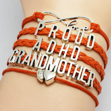 Orange Braid Proud ADHD Mom Auntie Sister Grandmother Awareness Bracelet Mu