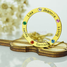 Personalized Mom Necklace Gold Color Family Name Necklace Engraved Kids Nam