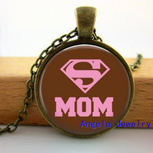 photo New Fashion Round Glass Necklace Love Mom Pendant Mom's Gifts Girls G