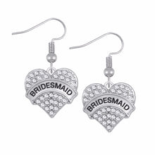 Lemegeton Crystal Heart Earrings  BRIDE and BRIDESMAID MAID OF HONOR MOTHER