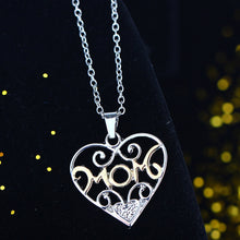 2017 hot sale fashion necklaces for mother  MoM heart shape pendent  neckla