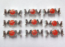 10pcs mom letter shape with a little basketball in the middle floating lock