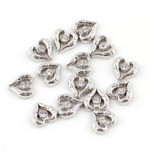 20pcs/lot Wholesale Alloy Silver Plated Mom and Baby Love Heart Charms for