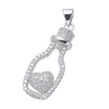 Fyla Mode Luxury Cubic Zirconia Charms Heart Necklace Pendant Micro Pave Zi
