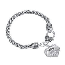 Skyrim MOM bracelet femme zinc alloy rhodium plated crystal women jewelry b