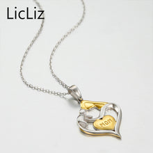 LicLiz 925 Heart Necklace Big Pendant Necklaces For Women Vintage Collar Je