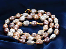 2017 New arrival mix baroque pearl necklace for mom gift, 9 10mm beautiful