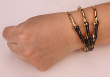Skeleton hand claw bangle bracelet for women antique silver gold color FT43