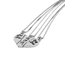 Fashion Jewelry big sis mom Loving Heart Stitching Necklace Gold/Silver Pla