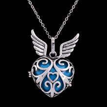 SEDmart  Angel Wings Heart Sound Bell Inside Hollow Locket Pregnant Pendant