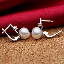 Sinya silver pearl jewelry set include 925 sterling silver earring pearl pe