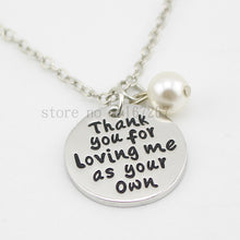 2015 new arrive Stepmom Necklace/Adoptive Mother Foster Mom Necklace "Thank