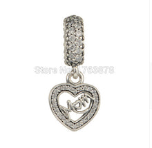 100% 925 Sterling Silver european Bead Dangle Charm mom Pendant original Fi