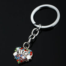 Crystal Heart Keyring Mom NaNA Niece Aunt Sister Best Friend Keychain Mothe