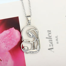 LASPERAL Silver Color Mother Daughter Necklace Silver Charm Mom Necklaces &