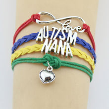 (10 Pieces/Lot) Infinity Love Autism Mom Grandma Nana Mum Sister Dad Aunt B