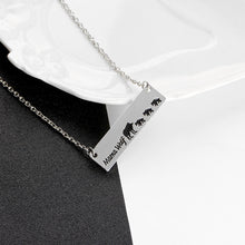 Simple Mama Wolf Pendent Animal Necklaces For Women&Children Silver Mothers