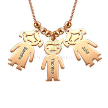 Mom Jewelry   Mother's Necklace with Engraved Children Charms   Ro Personal