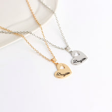 Mother Daughter Necklaces beautiful font necklace mom hollow heart to heart