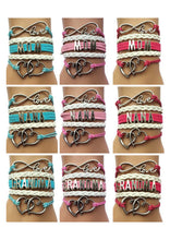 Drop Shipping Infinity Love Mom/Nana/Grandma Bracelet  Family Gift Heart Ch