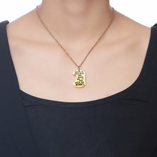 Vnox Free Engraving Name Heart Pendant for Women Girl Necklace Dog Tag Stai