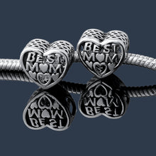 Full Crystal Heart Beads fit Pandora Original Snake Chain Bracelets BEST MO