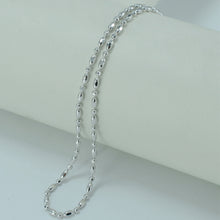 Anniyo 2MM 45CM,Necklaces for Women,Silver Color Bead Chain Necklaces Trend