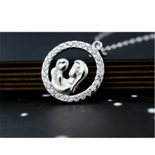 AZIZ BEKKAOUI Maternal Love Round Pendant fit Necklace 925 Sterling Silver