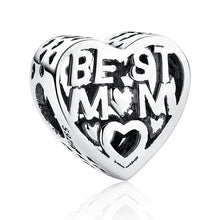 Authentic 925 Sterling Silver BEST MOM,FOREVER FRIENDS Love Heart European