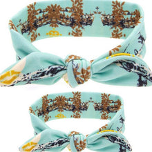 1Set Cute Children Bowknot Cotton Headband Headdress Mom Baby Mother Daught