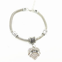 Charm Heart Love Mom Sister Pendant Bracelet Shellhard Luxury  Crystal Desi