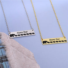 2017 New Fashion Mama Bear Necklace Bar Necklace Seven Baby Bears Pendant N