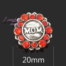 High quality w267 mom 18mm 20mm rhinestone metal snap button for Bracelet N