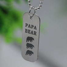 Mama Bear Necklace Mom Gifts Mothers Day Papa Bear Necklace Father Gift  Fa