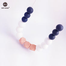 Let's Make Silicone Hex Geometry Octagon beads teething baby teether round