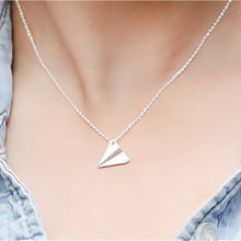 Tiny Charm Pendants Necklaces For Women Dainty Origami Paper Plane Jewelry