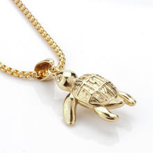 Turtle necklace for men women stainless steel pendant charm W chain jewelry