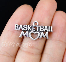 40pcs  Antique Silver Hockey Baseball Softball Basketball Tennis Mom Charms