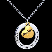 Christmas Gift Fashion Mom Necklace Son Love Forever in my Heart Dad Neckla